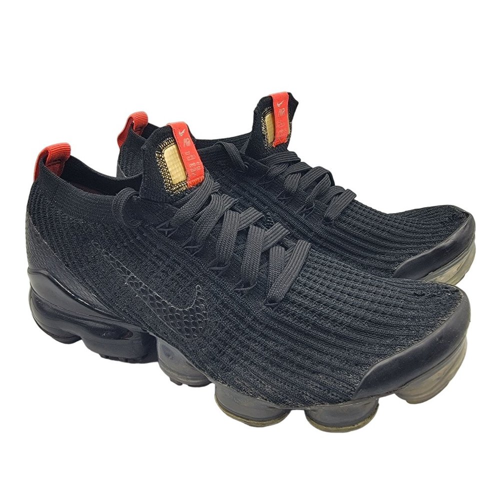 Nike Air VaporMax 3 Mens 7.5 Black Sneaker Shoes Athletic Outdoors AJ6900-023